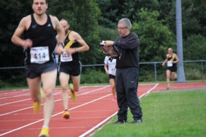 Coach timing track event at Poole AC